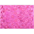 thumbnail image 1 of Ahgly Company Indoor Rectangle Abstract Pink Contemporary Area Rugs, 8' x 10', 1 of 4
