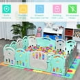 thumbnail image 3 of Qaba Baby Enclosure, Indoor & Outdoor Kids Activity Center, Green, 3 of 9