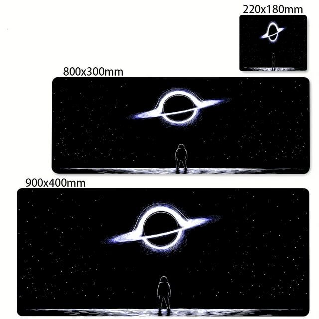 Astronaut Printing Black Pattern Keyboard Mat Rubber Non-slip Mocomepad Pc Gaming Accessories Mocome Pad Office Carpet XL Macomepad