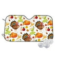 thumbnail image 2 of Lsque Holiday Thanksgiving Car Windshield Sun Shade | Accordion Folding Style Auto Shade for Car Truck SUV Van | Blocks UV Rays Sun Visor Protector | Small, 2 of 7