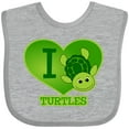thumbnail image 3 of Inktastic I Love Turtles Boys or Girls Baby Bib, 3 of 4
