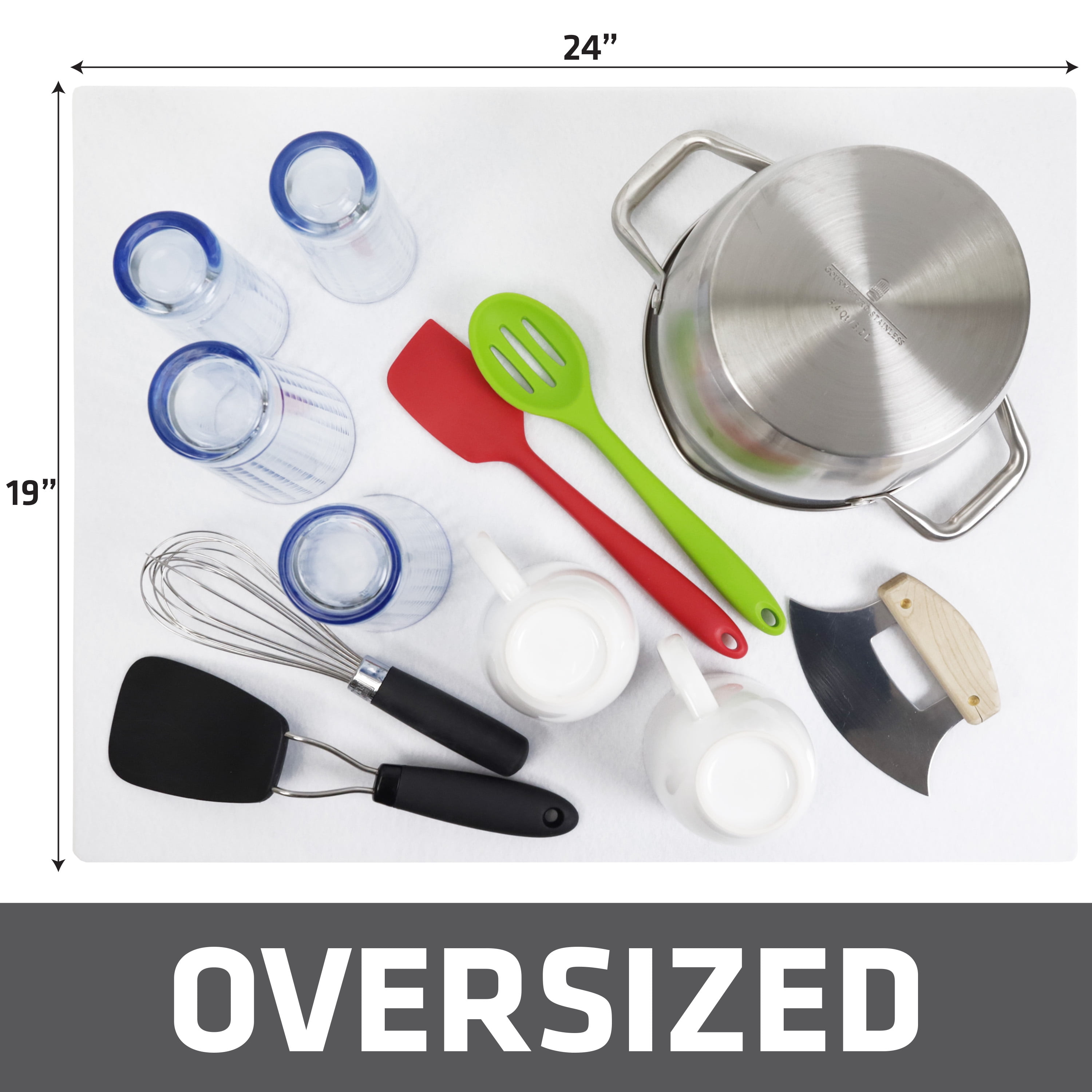 Custom Size Dish Mat (10 1/2”x 14”) / MANY COLORS AVAILABLE
