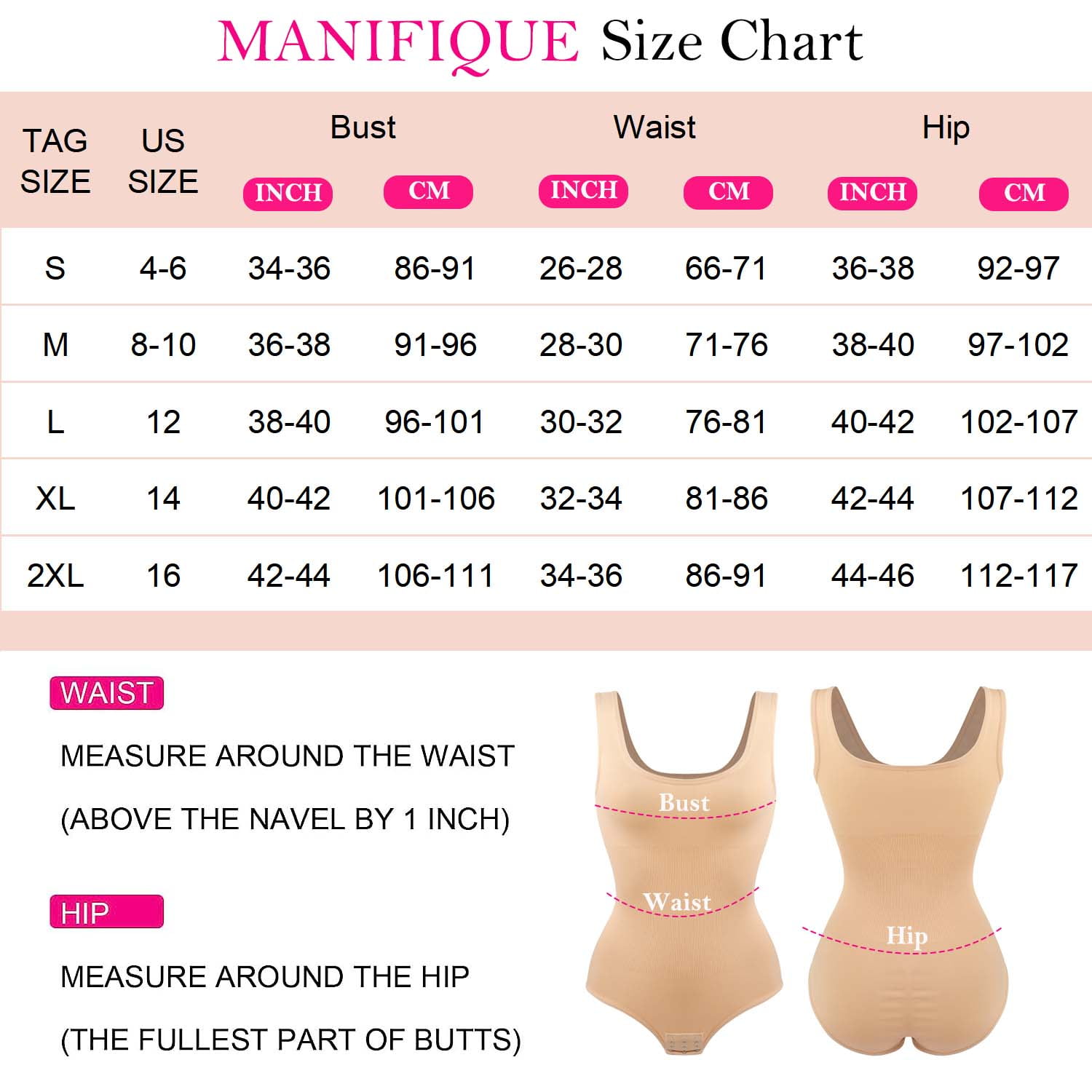 MANIFIQUE Thong Shapewear Bodysuit for Women Tummy Control Body