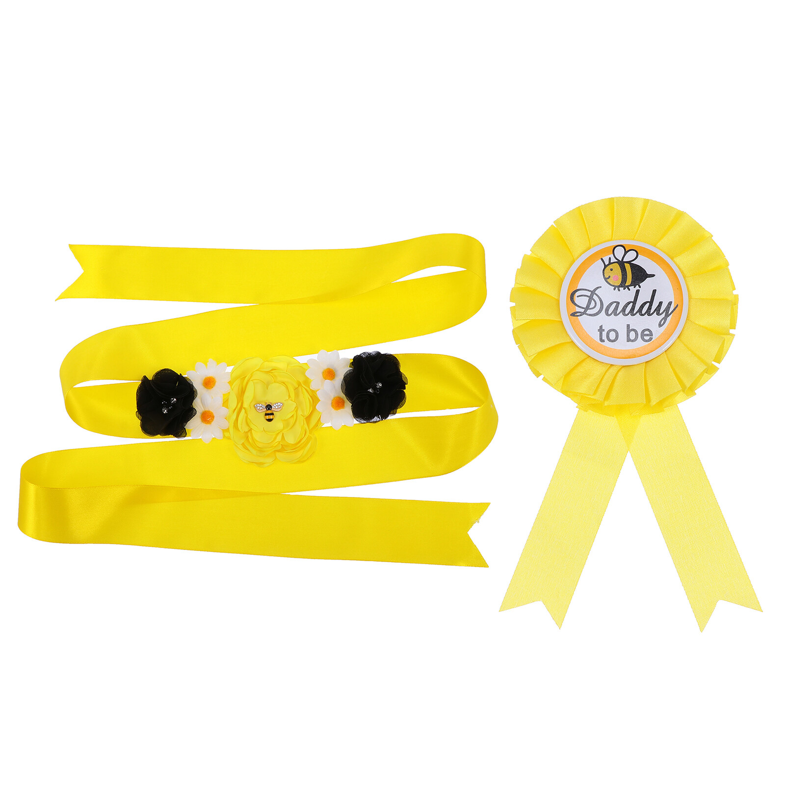 Maternity sash 2pcs Materniuty Sash Daddy to Be Corsage for Baby Shower