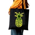 thumbnail image 5 of JEUXUS Party Supplies Cute Retro Neon Pineapple Canvas Tote Bag for Hawaiian Beaches 14.1x15.7in, 5 of 6