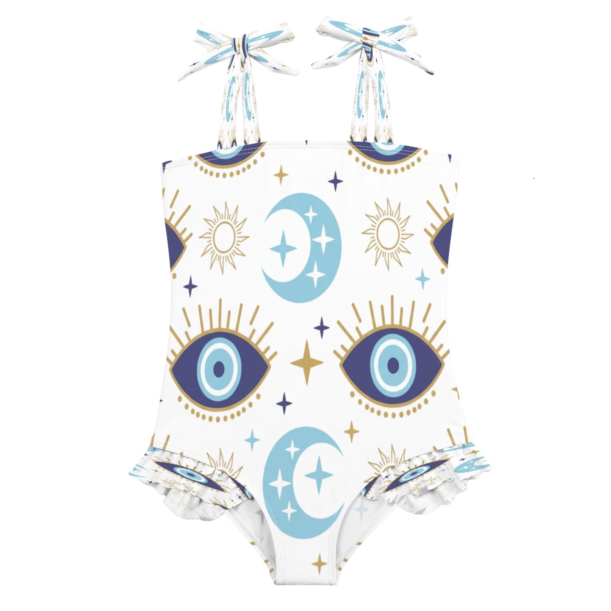 DIXRUYEE Swimsuit One Piece swimwear Magic Evil Eye of Pattern