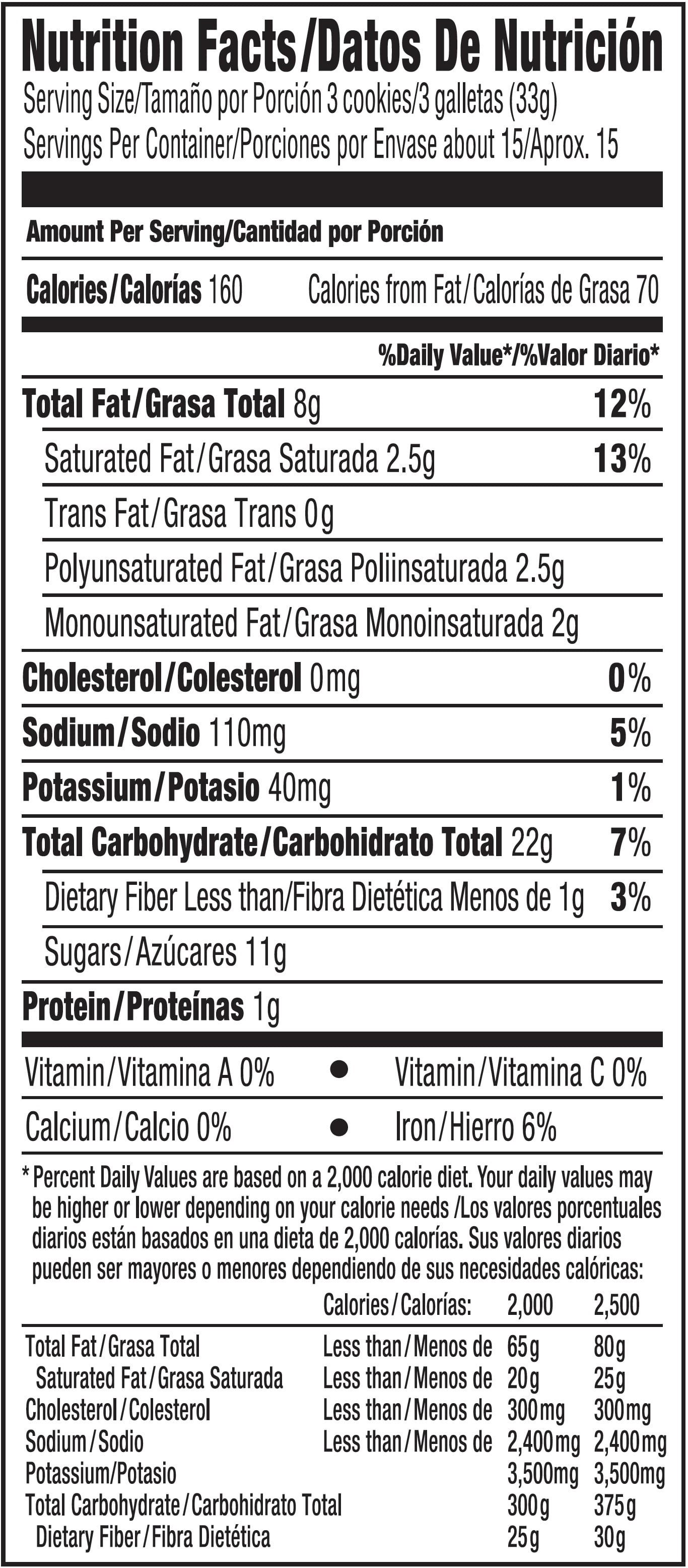 Chips Ahoy Cookies Nutrition Label Besto Blog