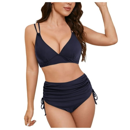 HZLPFO Black Swimsuit Women One Piece Swim Dress Tummy Control Swimsuits Bathing Suit Navy XL