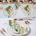thumbnail image 3 of Cloth Napkins Set of 6 - 20x20 Inches, Yellow Lemons Washable Reusable Table Napkins, Summer Botanical Green Leaves Fruits Striped Soft & Absortbent Dining Napkin for Party Wedding Hotel Restaurant, 3 of 9