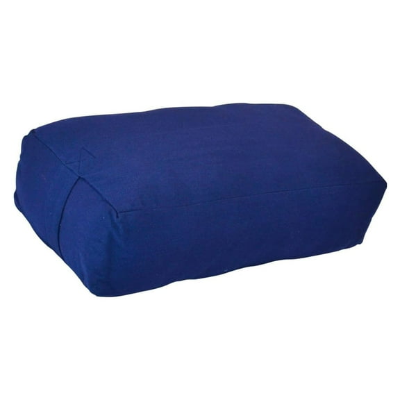 Supportive Rectangular Cotton Yoga Bolster Blue