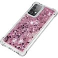 thumbnail image 6 of Compatible with Samsung Galaxy A52 5G Case Glitter Liquid Cute Clear Phone Case Floating Quicksand Shockproof Protective Bumper Silicone TPU Case for Samsung Galaxy A52 5G Love Rose YB, 6 of 12