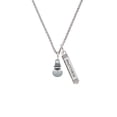 thumbnail image 2 of Delight Jewelry Silvertone Mini 2-D Snowman Silvertone Mother Daughter Bar Charm Necklace, 23", 2 of 4
