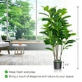 thumbnail image 2 of Gymax 51''Artificial Tree 2-Pack Artificial Fiddle Leaf Fig Tree for Indoor Outdoor, 2 of 10