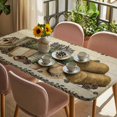 thumbnail image 3 of Vintage Farmhouse Table Cloths for 3 Foot Rectangle Tables, Retro Country Boots Flowers Leaf Wooden Plank Patio Waterproof Elastic Fitted Tablecloths, Washable Rectangular Table Cover for Camping, 3 of 8