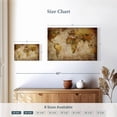 thumbnail image 4 of Elephant Stock World Map Wall Art - Horizontal Canvas Wall Art - Living Room Wall Decor - Map Canvas - Brown And Yellow Decor - 24" x 16", 4 of 8