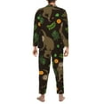 thumbnail image 5 of Kll Sloth Doing Yoga Sleepwear Mens Flannel Pajamas,Long Cotton Pj Set, 5 of 9