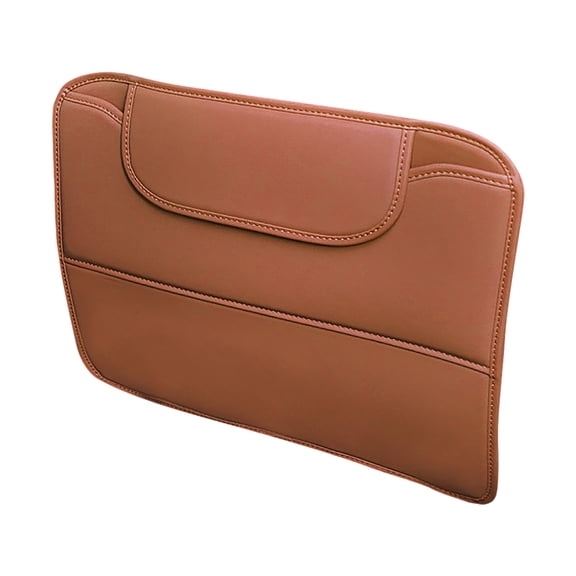 Leather Car Seat Anti Kick Pad - Rear Seat Back Protector Cover to Prevent Dirt, Scratches, and Mud from Shoes, Easy Clean Car Interior Accessories with Storage Bag