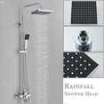 Chrome Shower Faucet System Exposed Rain Shower Fixtures set with Hand
