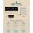 thumbnail image 3 of Banco otomano de almacenamiento SONGMICS, plegable, 30 L, color capuchino, color beige, 3 of 6