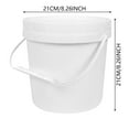 thumbnail image 2 of 5L Plastic Bucket with Lid and Iron Handle, 5L Plastic Bucket with Lid 5 Liter Sealed Round Container with Handle for Paint and Industrial Storage, Plastic Bucket*1, 2 of 2