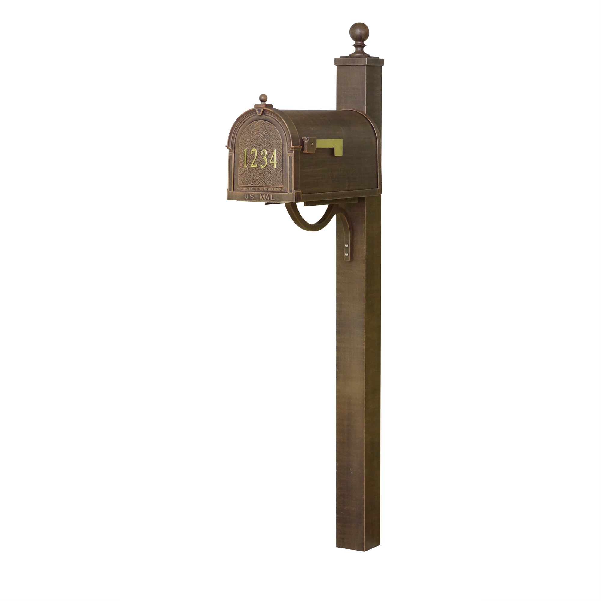 Berkshire Curbside Mailbox with Front Numbers and Springfield Mailbox