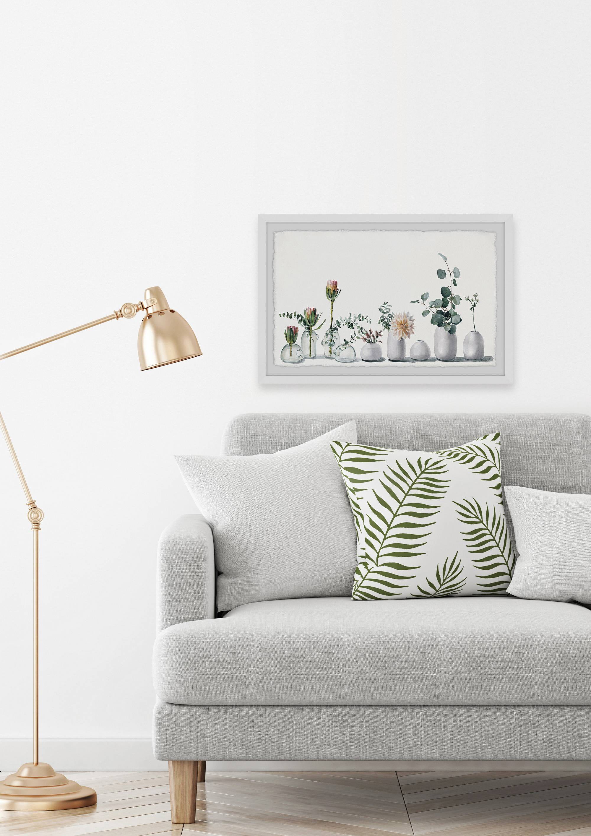 Parvez Taj White Simplicity Framed Wall Art