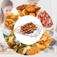 thumbnail image 6 of 8''×8'' Air Fryer Crisper Rack, Stainless Steel Replacement Crisper Plate Tray Durable & Dishwasher Safe (Silver), 6 of 9