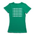 thumbnail image 1 of "1-800-Be-Quiet" Funny Quote At Medium Front Women's T-shirt, 1 of 1