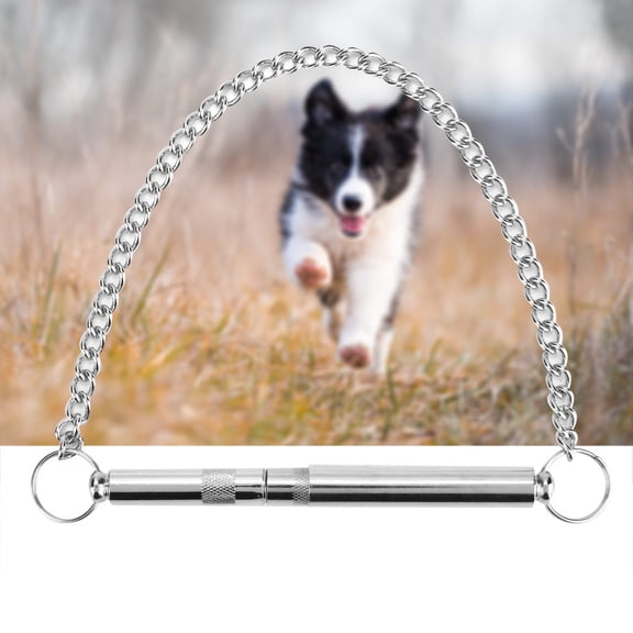 Dog Whistle, Ultrasonic Stainless Steel Dog Whistle to Stop Barking Neighbors Dog, Adjustable Dog Whistle w/ Lanyard Strap to Make Dogs Come to You for Training, Dog Training & Behavior Aids