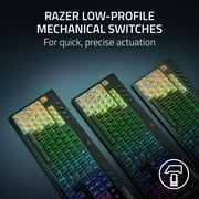Razer BlackWidow V4 Low-profile HyperSpeed Wireless Mechanical PC Gaming Keyboard, Black