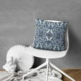 thumbnail image 5 of Accentuate Your Decor with Boho 18x18 Pillow Covers, Set of 2, Linen with Blue Carpet Design, Perfect Cushion for Sofa, Couch, Outdoor Farmhouse Style, 5 of 7