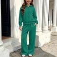 thumbnail image 6 of Girls Sweatsuit Fall Winter Kid Zip Up Hoodie And Sweatpants Set 5-14 Years, 6 of 8