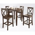 thumbnail image 3 of Crosley Furniture 5-Piece Pub Dining Set with Tapered Leg and X-Back Stools, 3 of 4