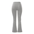 thumbnail image 5 of TGPMGRZ 28"/30"/32" Yoga Pants Women Wide Leg Yoga Pants with Pockets for Women Flare Leggings Bootcut Work Dress Pants #02 Grey Size XL, 5 of 6