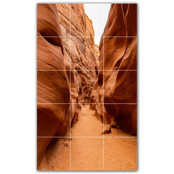 Picture-Tiles.com: Canyon Ceramic Tile Wall Mural WAL500334-35M. 18"W x 30"H using (15) 6" x 6" Ceramic Tiles-Satin Finish