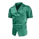 thumbnail image 2 of Blusa y camisa de manga corta con cuello vuelto para hombre, camisa brillante de manga corta con cuello vuelto, blusa de manga corta con cuello vuelto, abrigo de poliéster para hombre, 2 of 9
