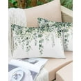 thumbnail image 6 of Retro Eucalyptus Leaves Throw Pillow Covers, Rustic Pastoral Botanical Soft Breathable Pillow Cases with Invisible Zipper for Sleeping, Queen Size Pillowcases for Couch Bed Sofa Chair 20x30 Inches, 6 of 6