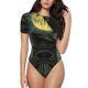 thumbnail image 1 of Balery MoonNight Sky Crow Body de cuello redondo de manga corta para mujer Tops de manga corta Tops básicos-Large, 1 of 7