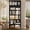 Black, variant on Walsunny 6 Tier Bookshelf Standard Wooden Bookcase Display Shelf with Storage Anti-tipping Device for Home Office Living Room Black