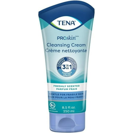TENA ProSkin Rinse-Free Cleansing Cream, 8.5 oz. Tube, Unscented, 1ct