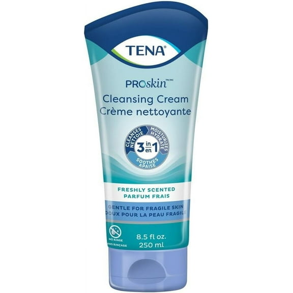 TENA ProSkin Rinse-Free Cleansing Cream, 8.5 oz. Tube, Unscented, 1ct