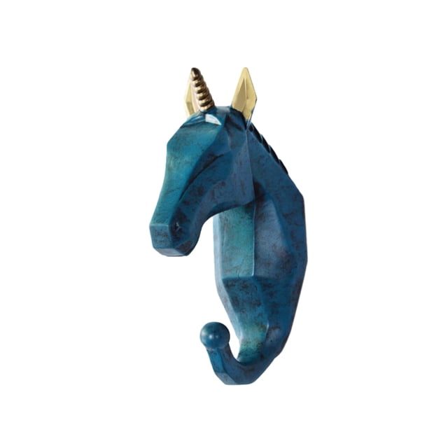 mmirethe Crochets de Manteau en Résine Assurant une Longue Durée Pas Facile à Porter. Facile à Installer Rétro Bleu (Cheval) 1Set