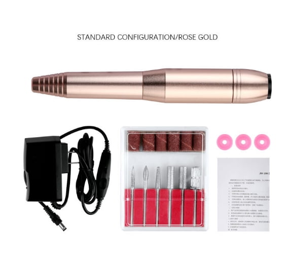 Coolmade Compact Portable Electric Nail Drill - Light Electrical Professional Nail File Kit For Acrylic, Gel Nails, Manicure Pedicure Polishing Shape Tools Design For Home Salon Use(Rose Gold) Images Coolmade Compact Portable Electric Nail Drill - Light Electrical Professional Nail File Kit For Acrylic, Gel Nails, Manicure Pedicure Polishing Shape Tools Design For Home Salon Use(Rose Gold)
