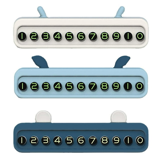 facefd Parking Card Number Plate Fine Workmanship Compact Size Cartoon Style Switch Decorations Car Supplies Stop Plates