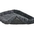 thumbnail image 4 of Midwest Homes For Pets / QuietTime Gray Fleece, Plush Bolstered Bed/ Fits 30-inch Crate/ Model-40230, 4 of 6