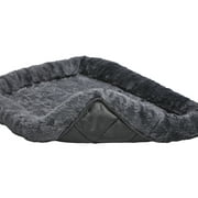 Midwest Homes For Pets / QuietTime Gray Fleece, Plush Bolstered Bed/ Fits 30-inch Crate/ Model-40230