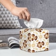 thumbnail image 6 of Naloa Sloth Yoga Tissue Box CoverLeather Tissue Holder Square Facial Tissue Case Facial Paper Organizer Dispenser for Bathroom, Vanity Countertop, Tabletop, Car, 6 of 8