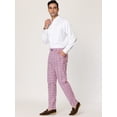 thumbnail image 4 of Pantalonescuadros de vestir pahombre, ajustados, con parte delanteplana, estampados,cuadros de negocios Ro3XL, 4 of 6