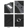 thumbnail image 3 of Coshow Men's Suit Vests Layered Waistcoat Business Formal Dress Vest for Wedding with Pockets, 3 of 8