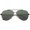 Black / Green, variant on sunglassLA Unisex Classic Large Teardrop Crossbar Flat Lens Aviator Sunglasses (Silver / Lavender) - 60mm